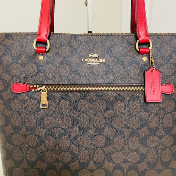 ⚜COACH Gallery Tote In Signature Canvas - Picture 8 of 13
